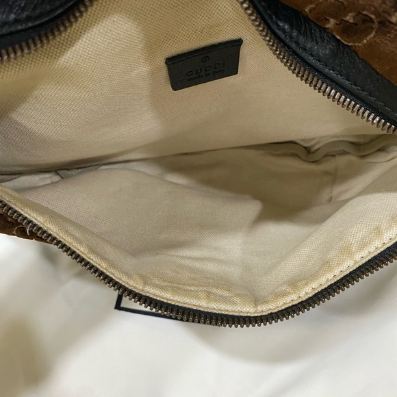 Gucci Ophidia Velvet Brown Belt/Crossbody Bag - Picture 8 of 8